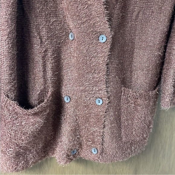 size XL brown double breasted sweater Blazer - Picture 2 of 5